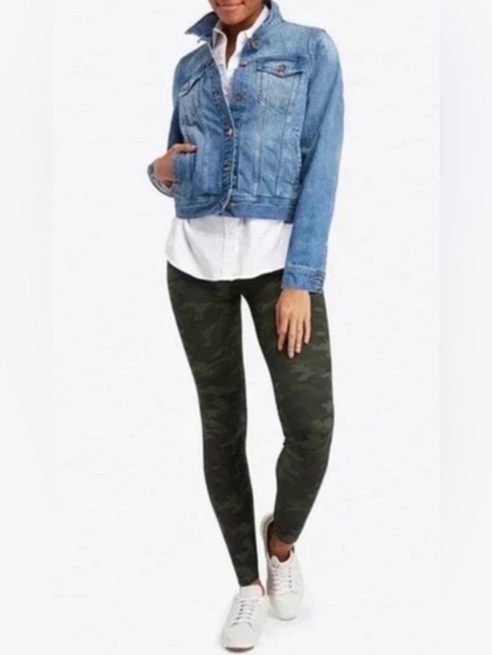 SPANX Olive Camo Skinny Leggings